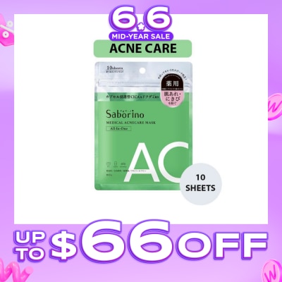 SABORINO - Medical Facial Sheet Mask Acne (Infused With Licorice Root Extract To Help Prevent Rough Skin And Acne) 10s
