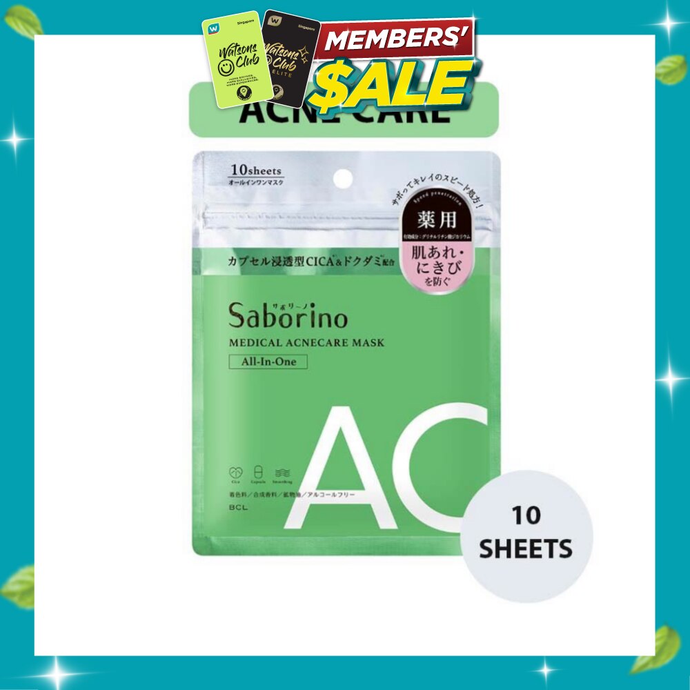 SABORINO Medical Facial Sheet Mask Acne (Infused With Licorice