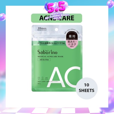 SABORINO - Medical Facial Sheet Mask Acne (Infused With Licorice Root Extract To Help Prevent Rough Skin And Acne) 10s