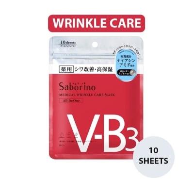 SABORINO Medical Facial Sheet Mask Wrinkle (Infused With Niacinamide To Help Improve Skin Complexion) 10s