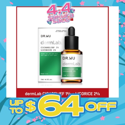 DR. WU - Dermlab Solutions 1% Cicarelief +2% Licorice (Specifically For Skins That Are Prone To Irritation, Allergy, And Redness) 15ml