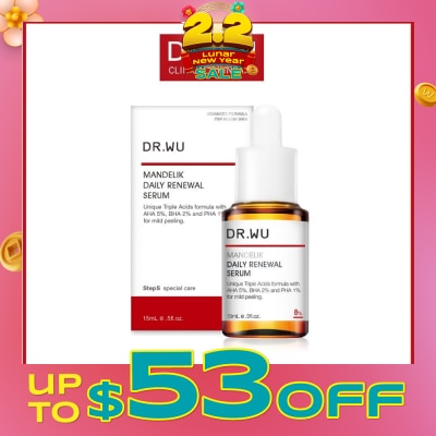DR. WU Mandelik Daily Renewal Serum 8% (For Mild Peeling) 15ml