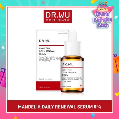 DR. WU Mandelik Daily Renewal Serum 8% (For Mild Peeling) 15ml