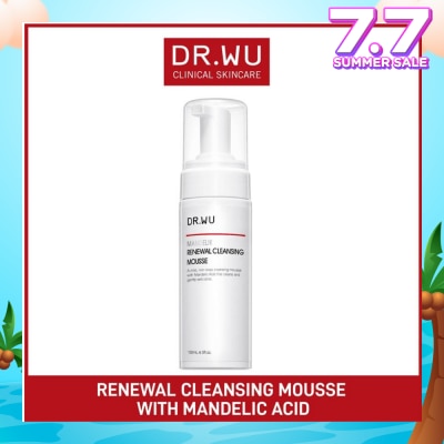DR. WU Mandelik Renewal Cleansing Mousse (Target To Rough And Enlarged Pore Skin. Suitable For Normal To Combination Skin) 150ml