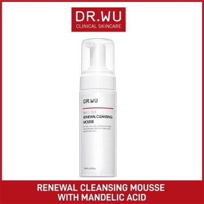 DR. WU Mandelik Renewal Cleansing Mousse (Target To Rough And Enlarged Pore Skin. Suitable For Normal To Combination Skin) 150ml