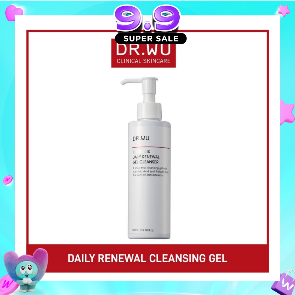 Mandelik Renewal Daily Gel Cleansing Gel (Purifies Pores, Exfoliation, Balances Sebum Production, Inhibits Bacterial Growth, Prevents Acne Growth) 200ml image