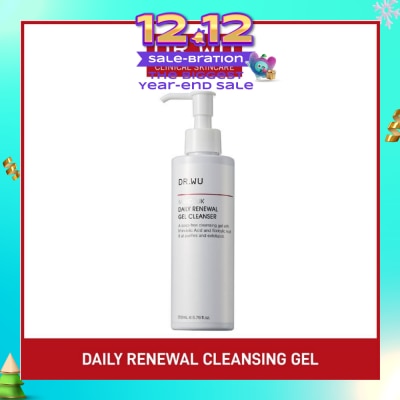 DR. WU Mandelik Renewal Daily Gel Cleansing Gel (Purifies Pores, Exfoliation, Balances Sebum Production, Inhibits Bacterial Growth, Prevents Acne Growth) 200ml