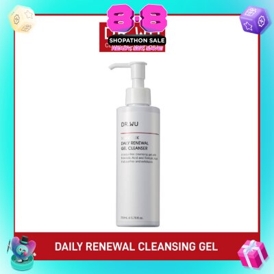 DR. WU - Mandelik Renewal Daily Gel Cleansing Gel (Purifies Pores, Exfoliation, Balances Sebum Production, Inhibits Bacterial Growth, Prevents Acne Growth) 200ml