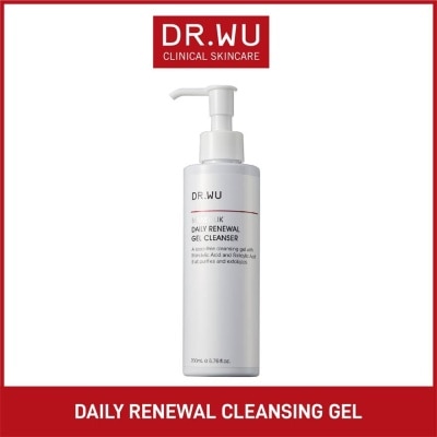 DR. WU Mandelik Renewal Daily Gel Cleansing Gel (Purifies Pores, Exfoliation, Balances Sebum Production, Inhibits Bacterial Growth, Prevents Acne Growth) 200ml