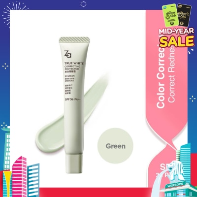 ZA True White Correcting Protector (01 Green) Spf36 Pa++ 35g