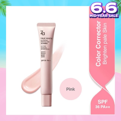 ZA True White Correcting Protector (03 Pink) Spf36 Pa++ 35g