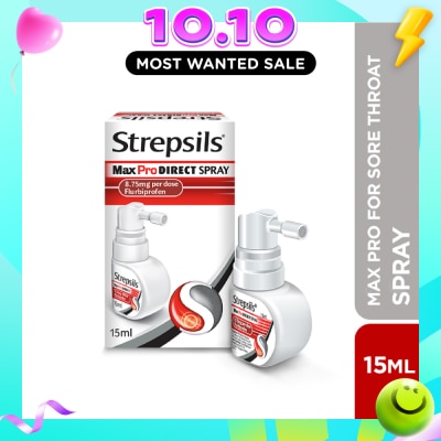 STREPSILS Max Pro for Sore Throat Direct Spray 15ml (Expiry: Jan`2027) image