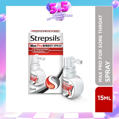 STREPSILS - Max Pro for Sore Throat Direct Spray 15ml