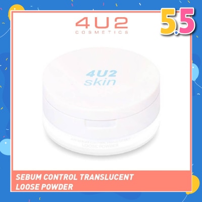 4U2 Skin Sebum Control Translucent Loose Powder (Oil Control Formula, Suitable For All Skin Tones) 10g