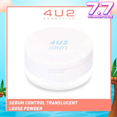4U2 Skin Sebum Control Translucent Loose Powder (Oil Control Formula, Suitable For All Skin Tones) 10g