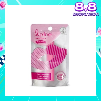 MENTHOLATUM Lip Ice Magic Colour, Rose Pink, Fragrance Free (Color Changing, Long Lasting Moisture For Fuller, Bouncy Lips, Protect Lips Against Harmful Environment) 2g