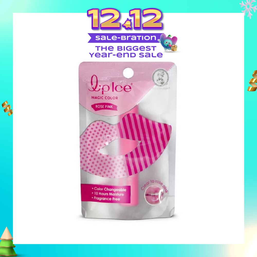 Lip Ice Magic Colour, Rose Pink, Fragrance Free (Color Changing, Long Lasting Moisture For Fuller, Bouncy Lips, Protect Lips Against Harmful Environment) 2g<BR>