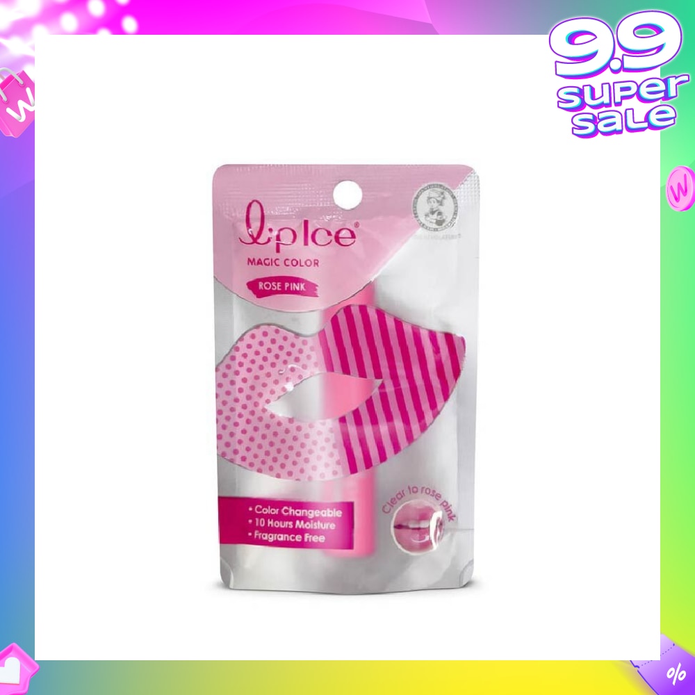 Lip Ice Magic Colour, Rose Pink, Fragrance Free (Color Changing, Long Lasting Moisture For Fuller, Bouncy Lips, Protect Lips Against Harmful Environment) 2g<BR>