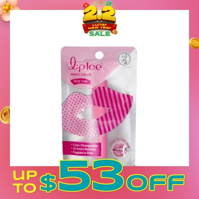 MENTHOLATUM Lip Ice Magic Colour, Rose Pink, Fragrance Free (Color Changing, Long Lasting Moisture For Fuller, Bouncy Lips, Protect Lips Against Harmful Environment) 2g