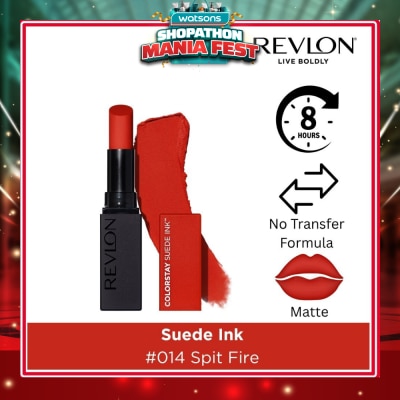REVLON - Suede Ink Lipstick #014 Spit Fire 1s (Expiry: Apr`2027)