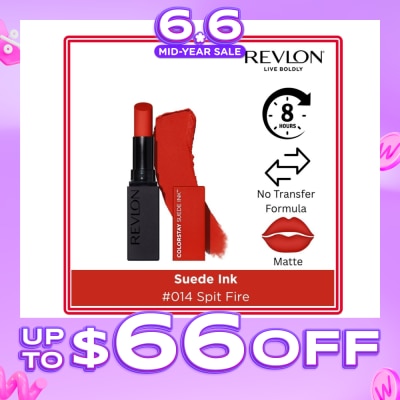 REVLON - Suede Ink Lipstick #014 Spit Fire 1s (Expiry: Apr`2027)
