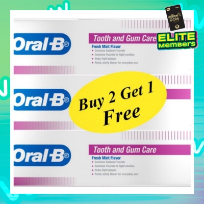 ORAL-B Oral-B Tooth and Gum Care Fresh Mint Toothpaste 100ml x 3s