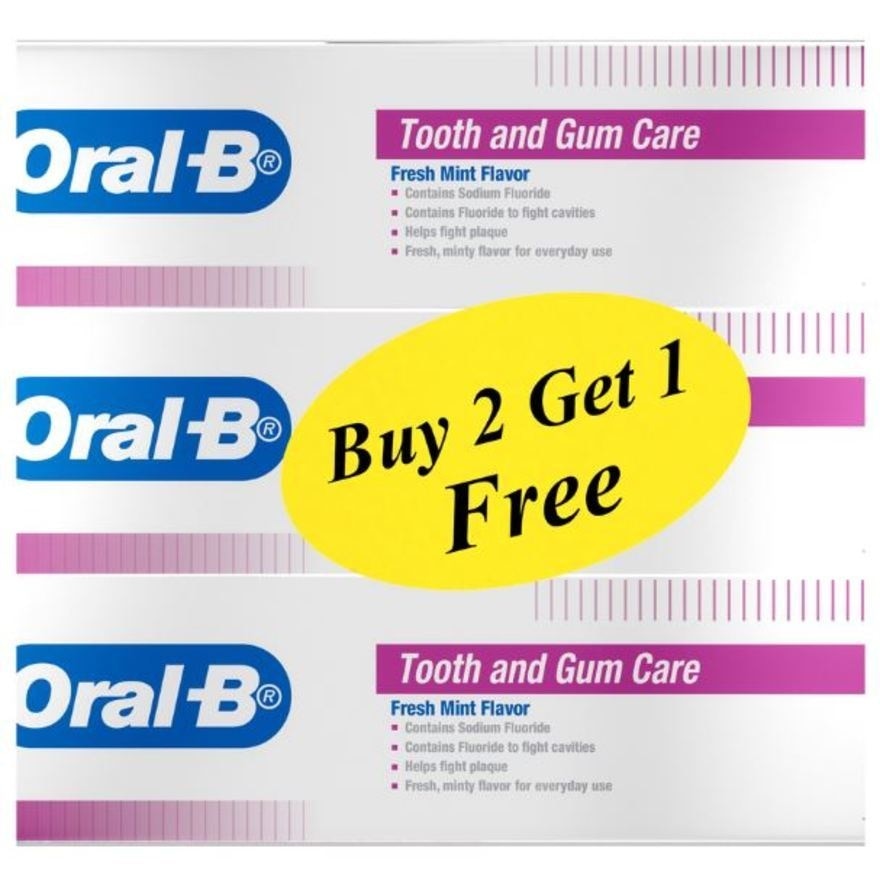 Oral-B Tooth and Gum Care Fresh Mint Toothpaste 100ml x 3s