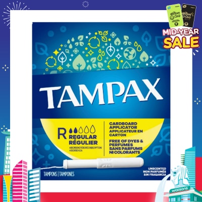 TAMPAX Cardboard Regular Tampons Unscented 20s