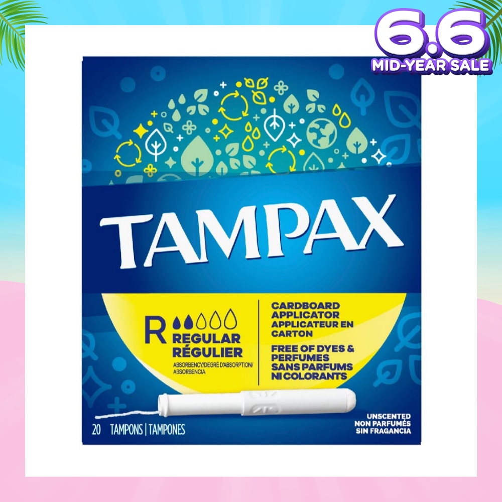 Cardboard Regular Tampons Unscented 20s