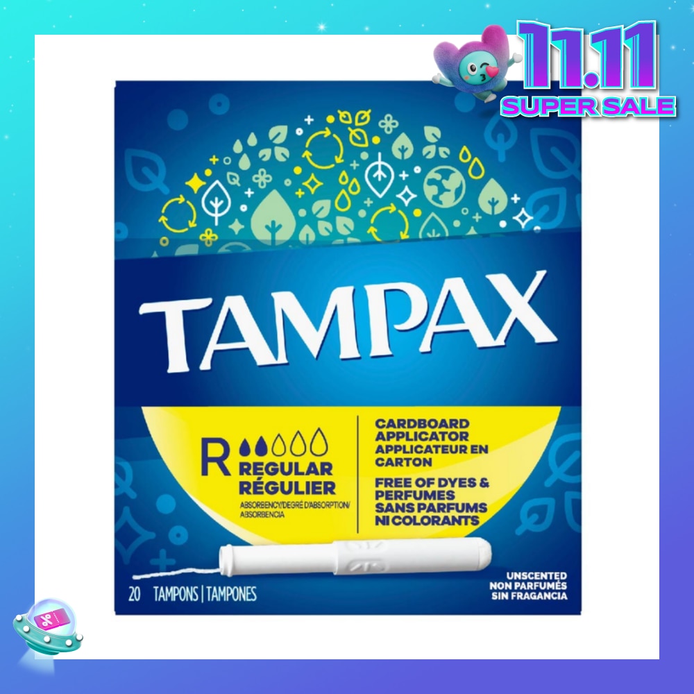 Cardboard Regular Tampons Unscented 20s