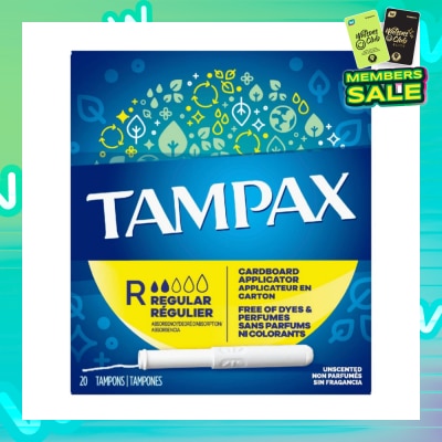 TAMPAX Cardboard Regular Tampons Unscented 20s