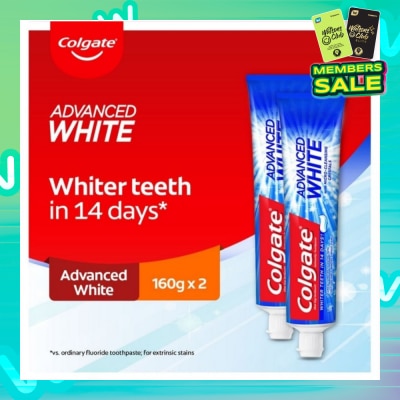 COLGATE Advanced Whitening Toothpaste 160gx2 Twin Pack