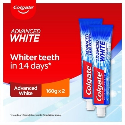 COLGATE Advanced Whitening Toothpaste 160gx2 Twin Pack