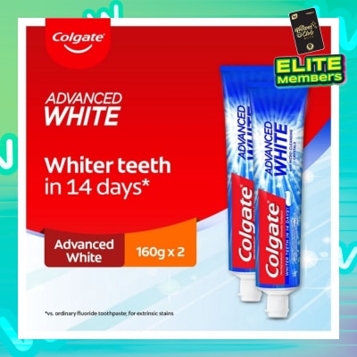 COLGATE Advanced Whitening Toothpaste 160gx2 Twin Pack