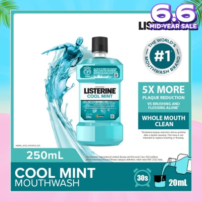 LISTERINE Listerine Mouthwash Cool Mint With 4 Essential Oils 250ml
