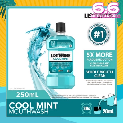 LISTERINE Listerine Mouthwash Cool Mint With 4 Essential Oils 250ml