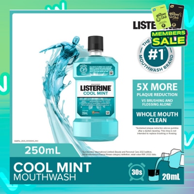 LISTERINE Listerine Mouthwash Cool Mint With 4 Essential Oils 250ml