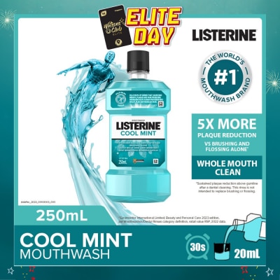 LISTERINE - Listerine Mouthwash Cool Mint With 4 Essential Oils 250ml