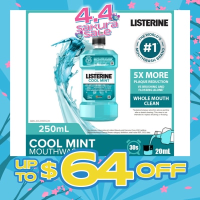 LISTERINE - Listerine Mouthwash Cool Mint With 4 Essential Oils 250ml