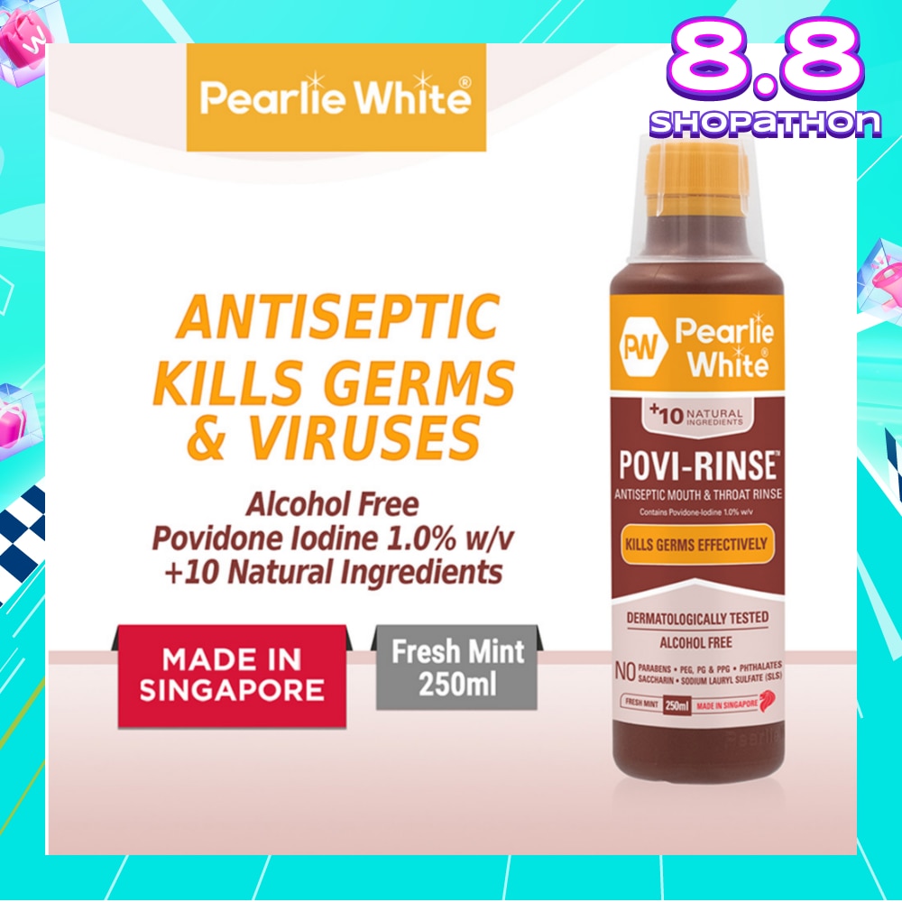 Povi Rinse Antiseptic Mouth And Throat Rinse (Helps To Maintain Oral Health And Fight Germs That Cause Bad Breath) 250ml