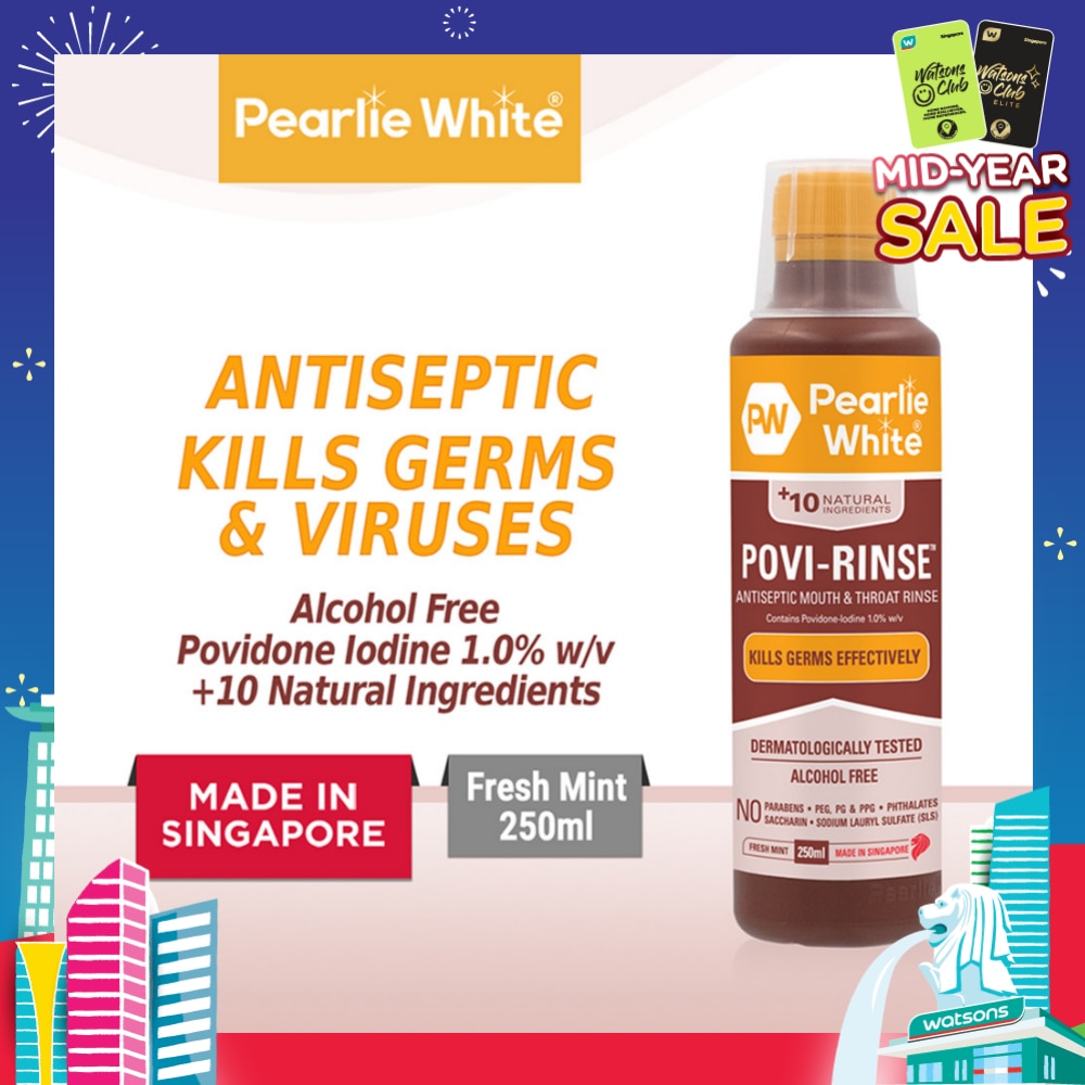 Povi Rinse Antiseptic Mouth And Throat Rinse (Helps To Maintain Oral Health And Fight Germs That Cause Bad Breath) 250ml