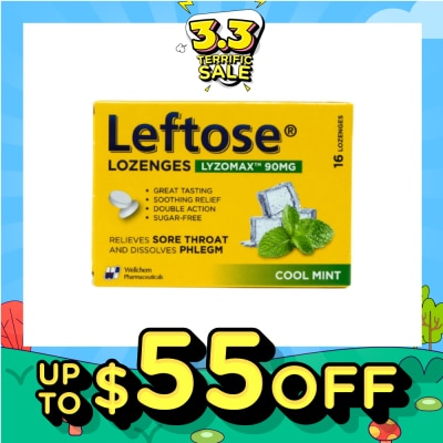 LEFTOSE LEFTOSE LOZENGES COOL MINT 16S
