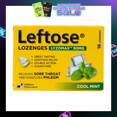 LEFTOSE LEFTOSE LOZENGES COOL MINT 16S