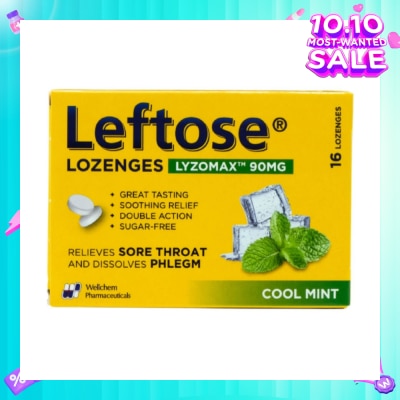 LEFTOSE LEFTOSE LOZENGES COOL MINT 16S