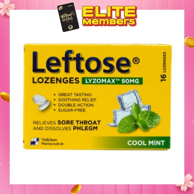 LEFTOSE LEFTOSE LOZENGES COOL MINT 16S