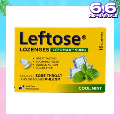 LEFTOSE LEFTOSE LOZENGES COOL MINT 16S
