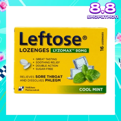 LEFTOSE LEFTOSE LOZENGES COOL MINT 16S