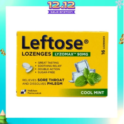 LEFTOSE LEFTOSE LOZENGES COOL MINT 16S