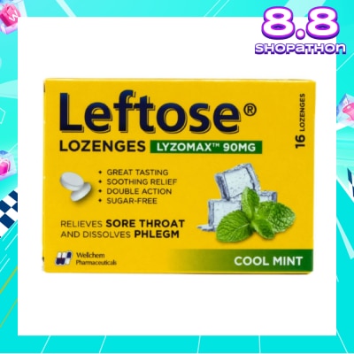 LEFTOSE LEFTOSE LOZENGES COOL MINT 16S