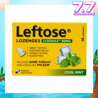 LEFTOSE LEFTOSE LOZENGES COOL MINT 16S
